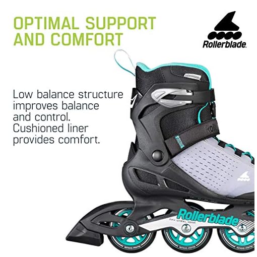 Rollerblade Zetrablade Elite Women's Adult Fitness Inline Skate, Black and Powder Blue, Performance Inline Skates - Image 4