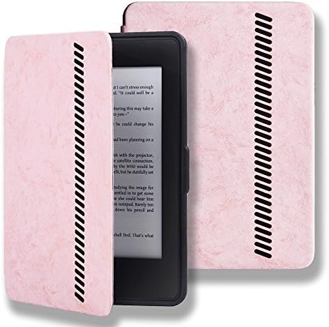 For Amazon Kindle Paperwhite Case , Aogek Slim Environmental Protection PU Cover with Autowake(Fit 6 inch 6th generation new Kindle Paperwhite 2013 2015 2016) (Pink)