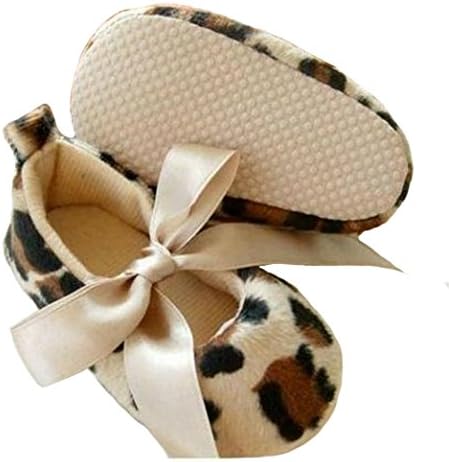 Fancy and Cute Newborn Baby Shoes New Born Baby Shoes Toddler Girl Kid First Walking Fashion Leopard Print Style Shoe Soft Walking (0-6, Leopard)