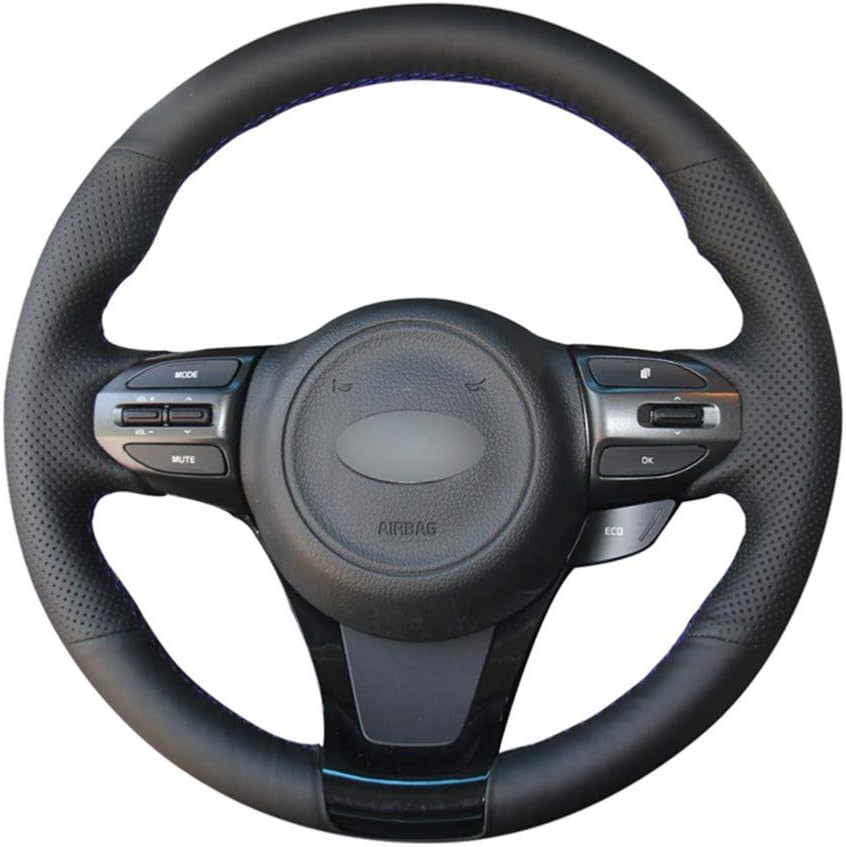 ZHHRHC Hand Sewn Leather Car Steering Wheel Cover,for Kia
