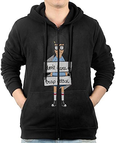 GGDDAA Men's Bob's Burgers Tina Belcher Girl Camper Fashion Hoodie Hooded Sweatshirt Casual Style S Black