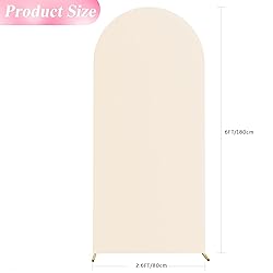 Wokceer 6FT Wedding Arch Cover Spandex Fitted