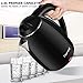 Topwit Electric Kettle Stainless Steel Interior Cordless, Electric Tea Kettle with Auto Shut-Off and Boil Dry Protection, 2 liter