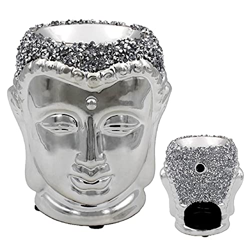 Silver Sparkle Thai Buddha Crushed Diamond Fragrance Oil Burner Wax Warmer