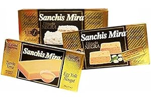 Sanchis Mira Turron Combo Pack 1 Jijona, 1 Alicante, 1 Yema . Pack of 3