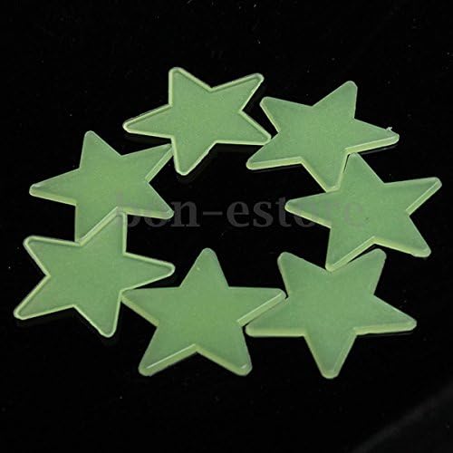 US 100 Glow In The Dark Stars Shape Stickers for Home Ceiling Wall Bedroom Decor