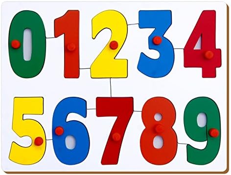 The Kiddy Depot - Counting Puzzle 0 to 9 Number Wooden Board