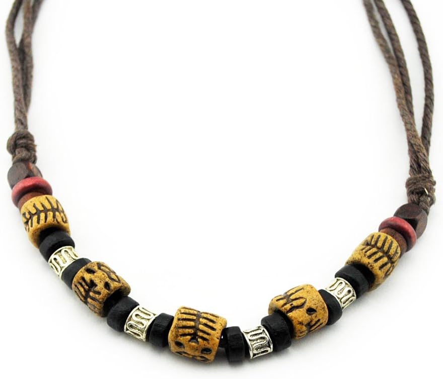 TIBK1 Tibet chain series!Pendant necklace, wooden beads, mens jewellery.