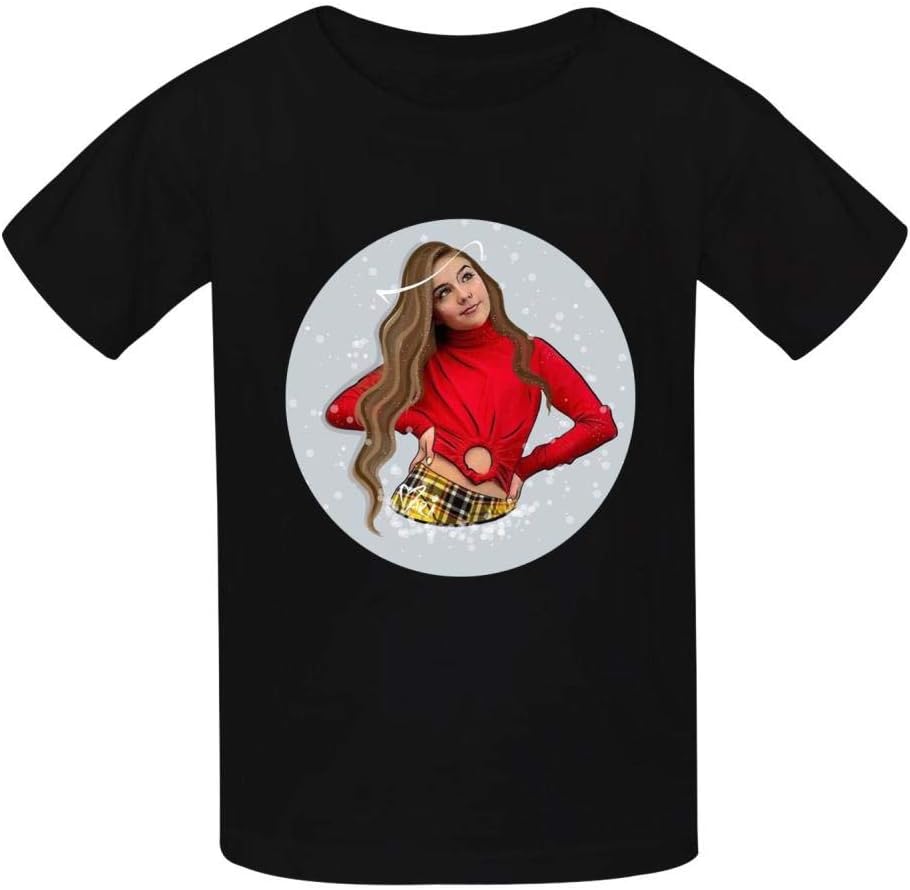 Yang ShuhuiChildren'S T-Shirt, T-Shirt with A Piper Rockelle Printed Cotton T-Shirt for Girls