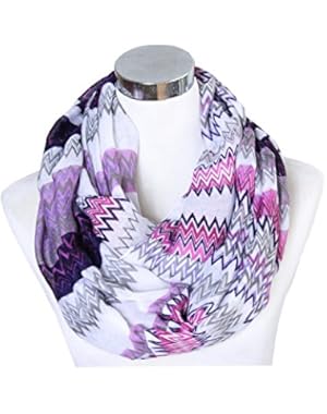 Women Lightweight Cozy Infinity Loop Scarf with Various Artist Print
