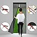 Magnetic Screen Door – Yookat Full Frame Velcro, Magnets Snap Shut Automatically, Fits Door Size Up to 34” x 82” Heavy Duty Reinforced Mesh Curtain Ultra Seal Super Fine Fly Mesh (Black)