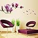 Coromose Fresh Magnolia Flower Decal Removable PVC Wall Sticker Home Decor