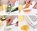 Kitchen Mouse Vegetable Cutter Cheese Grater with Tri-Blades and Compartment Plus 5 pcs Measuring Spoons Set