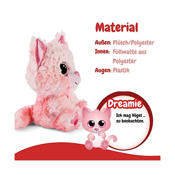 NICI Glubschis: Das Original – Glubschis Katze Dreamie 15 cm – Kuscheltier Katze mit großen Augen – Flauschiges Plüschtier mit großen Glitzeraugen – Schmusetier für Kuscheltierliebhaber – 45554 – Bild 5