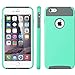 ULAK iPhone 6 Plus Case,iPhone 6S Plus Case, Slim Dual Layer Protection Scratch Resistant Hard Back Cover Shock Absorbent TPU Bumper Case for Apple iPhone 6/6S Plus 5.5 inch-Mint+Gray