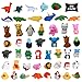 Smart Novelty Animal Erasers for Kids Party Favors Classroom Rewards and Prizes - Animal Puzzle Eraser Assortment - Bulk Pack of 50 Erasers