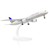 QIYUMOKE 1/300 United 787 Model Airplane -Diecast Metal Plane Model Kits | Compatible for United boeing 787 Airlines for Aviation Enthusiasts Gifts, Display Collection or Desk Decor -8 inches L