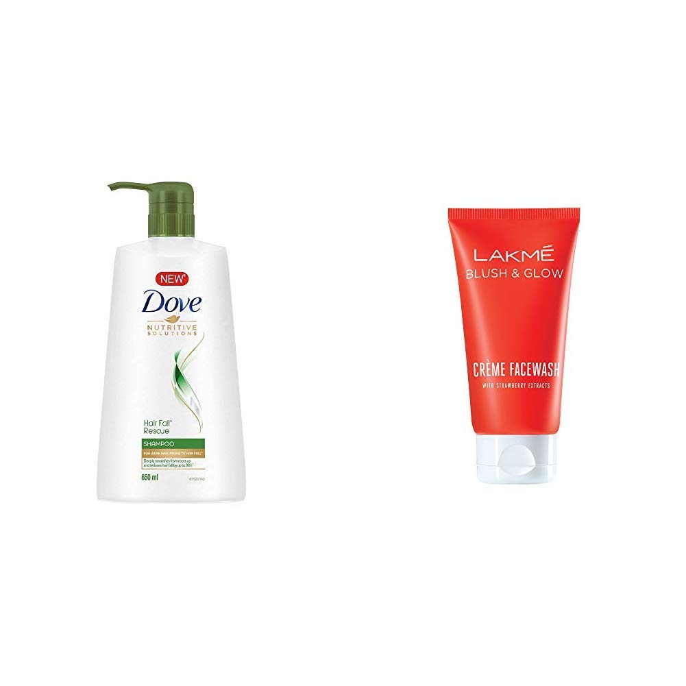Dove Hair Fall Rescue Shampoo 650ml Lakme Strawberry Creme Face