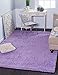 Unique Loom Solid Shag Collection Lilac 4 x 6 Area Rug (4' x 6')