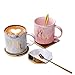 Jumway Mr and Mrs Coffee Mugs - Wedding Gifts for Bride and Groom Gifts for Bridal Shower Engagement Gifts and Married Couples Gifts - Ceramic Marble Cups 12Oz