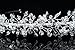 Handmade Flower Leaf Bridal Headband Tiara - Clear Crystal silver Plated T770