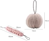 Omenluck 2Pcs Long Bath Loofahs Exfoliating Stretchable Braided Mesh Shower view 2