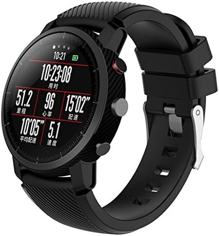 HUAMI Amazfit Stratos Watch Band Small Large Men Women, Redvive 22MM Thick Rubber Bands Quick Release Replacement Soft Silicone Sports Watch Band Strap For HUAMI Amazfit Stratos Smart Watch 2