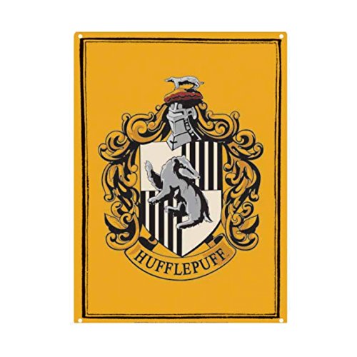 Genuine Harry Potter Hufflepuff Crest A5 Steel Sign Tin Wall Door Plaque
