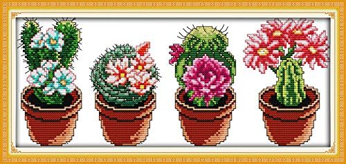 Dimensions Needle Crafts Counted Cross Stich Hand Made 14CT Beautiful cactus (J171(2)14CT)