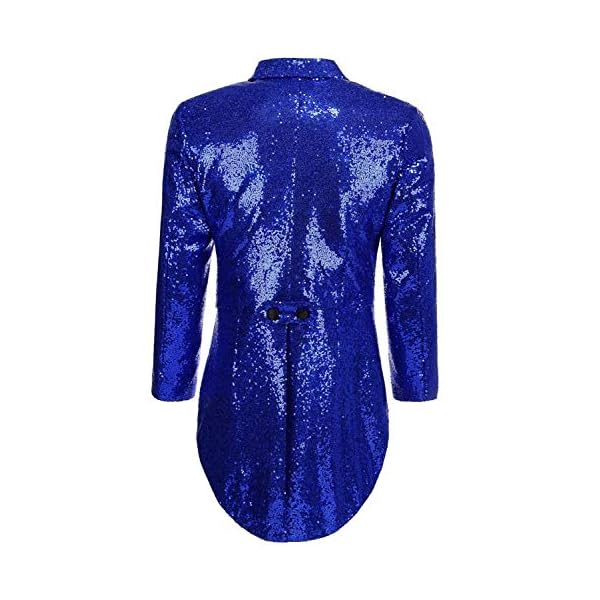 DGMJ Sequins Tailcoat Circus Costume Men for Party Stylish Dinner Jacket Outwear Tuxedo Cosplay Show JK005 - Image 3