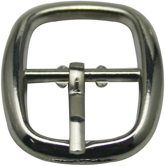 Generic Metal Silvery Rectangle Buckle with Slider Bar 0.5" X 0.7" Inside Dimensions for Belt Shoes Strap Keeper Accessories Pack of 20