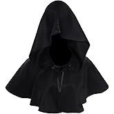 Heliltd Medieval Renaissance Gothic Vintage Cloak with Hood Unisex Hooded Cowl Halloween Assassin Priest Monk Cosplay Costume