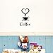 LUNIWEI Removable DIY Kitchen Decor Coffee Cup Decals Vinyl Mug Wall Sticker