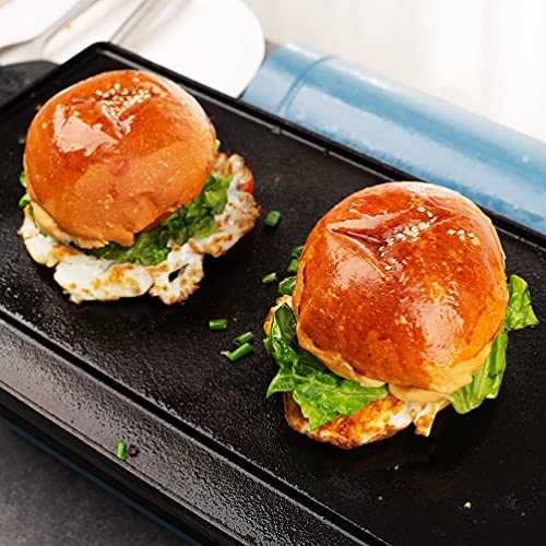 Max K 2in1 Cast Iron Grill & Griddle PreSeasoned Reversible