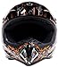 Typhoon Adult ATV MX Helmet Goggles Gloves Gear Combo Matte Orange w/Orange (Medium)