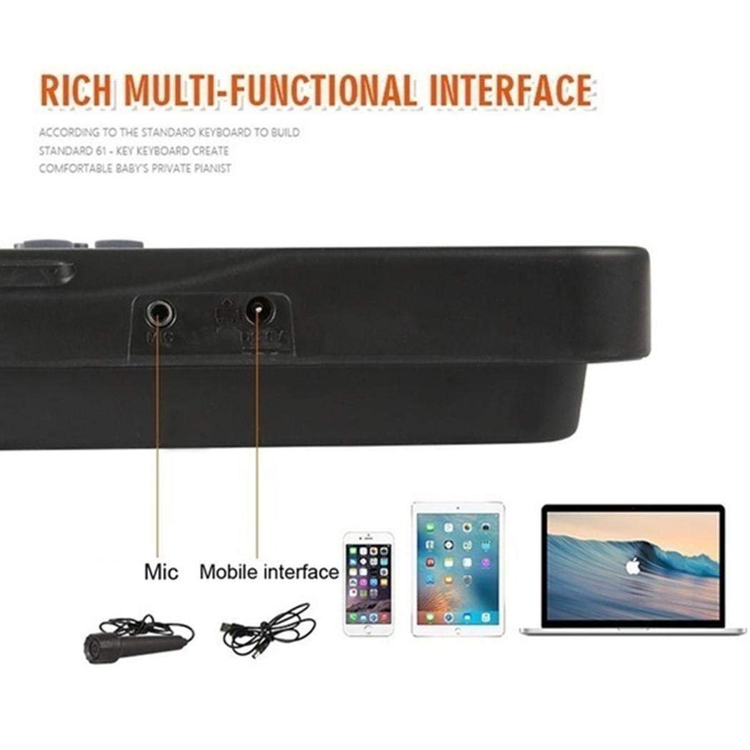 melysUS Baby Music Instruments Electronic Keyboard Piano Kids Learning Toys with Mic Pianos & Keyboards