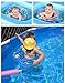 Baby Swimming Ring Floats with Safety Seat Double Baby Airbags Floating PVC Inflatable Baby Swim Float Seat Swimming Ring Pool Floats for Toddlers of 6-18 Months