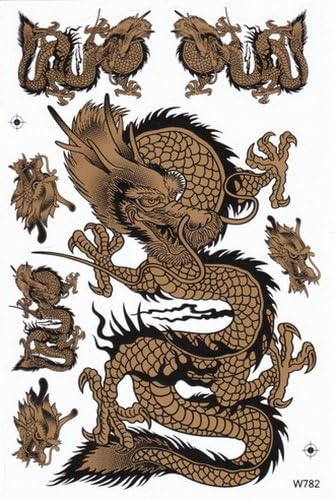 Golden Chinese Dragon Car Sticker Racing Motorcross Decal Motorcycle Truck Graphic Logo Bicycle Bike Stickers