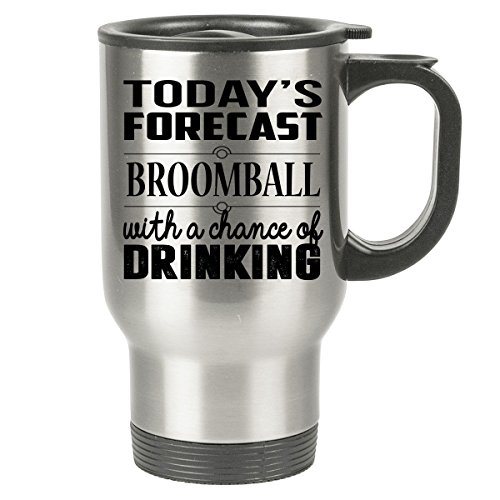 BROOMBALL Travel Mug - BROOMBALL Gifts - Stainless Steel Travel Mug, Coffee Cup