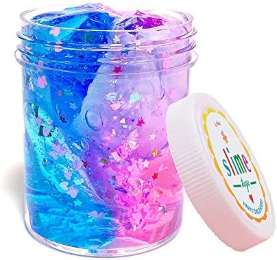 CRLIN Newest Fantasy Starry Sky Slime Super Soft Toy for Over 2 Years Old Kids Safe and Non Toxic 4OZ