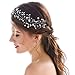 Unicra Wedding Headband Bridal Headpiece Hair Vine Hair Accessories for Bride Silver