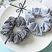 Ondder 6 Pack Large Chiffon Scrunchies Striped Hair Scrunchies Hair Bow Chiffon Ponytail Holder Hair Accessories for Women, 6 Colors