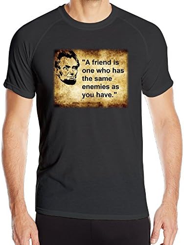 Man's Famous Abraham Lincoln Quotes About Friend Sports Shirts