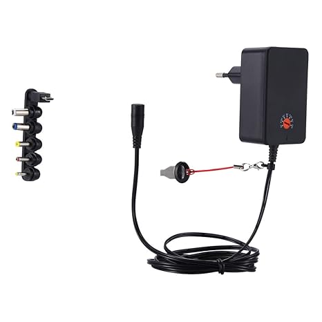 DEYF 18W AC DC Universal Ladegerät Adapter 3V 4,5V 5V 6V 7,5V 9V 12V Multi-Netzteil mit 6 Austauschbare Spitzen für Tablet-PC