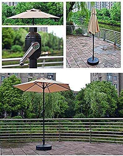 CCLLA Outdoor Garten Sonnenschirme 6,5ft / 2m Outdoor Garten Patio Tisch Sonnenschirm Regenschirm mit brauner… – Bild 4