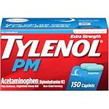 Tylenol PM Extra Strength Caplets with 500 mg of Acetaminophen & 25 mg of Diphenhydramine HCl, Extra Strength Nighttime Pain Reliever & Non-Habit Forming Sleep Aid, 150 ct