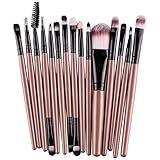 Start 15 pcs/Sets Makeup Brush Set for Eye Shadow Foundation Eyebrow Lip (Gold)