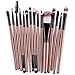 Start 15 pcs/Sets Makeup Brush Set for Eye Shadow Foundation Eyebrow Lip (Gold)