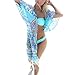 Saherewanr Womens Cover up Bohemia Tassel Swimsuit Beachwear Bikini Dress (New Blue)