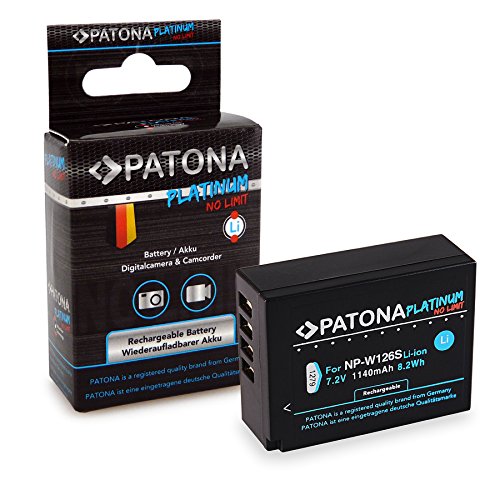 PATONA Platinum Batterie Remplacement pour Fuji NP-W126 Compatible avec Fujifilm FinePix HS30EXR, HS33EXR, HS50EXR, X-T20, X-H1